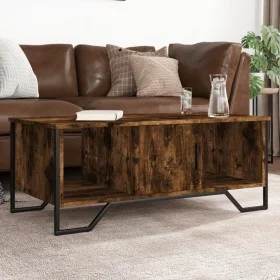 Engineered wood smoked oak coffee table 100x51x40 cm by , Coffee table - Ref: Foro24-848491, Price: 57,60 €, Discount: %