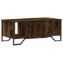Engineered wood smoked oak coffee table 100x51x40 cm by , Coffee table - Ref: Foro24-848491, Price: 57,60 €, Discount: %