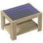 Center table and LED engineered wood Sonoma oak 73x53x45 cm by , Coffee table - Ref: Foro24-847548, Price: 100,67 €, Discount: %