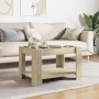 Mesa de centro y LED madera ingeniería roble Sonoma 73x53x45 cm de , Mesas de centro - Ref: Foro24-847548, Precio: 105,57 €