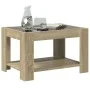 Wohnzimmertisch und LED-Beleuchtung aus Sonoma-Eichenfurnierholz, 73x53x45 cm. von , Couchtisch - Ref: Foro24-847548, Preis: ...