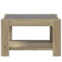 Mesa de centro y LED madera ingeniería roble Sonoma 73x53x45 cm de , Mesas de centro - Ref: Foro24-847548, Precio: 105,57 €