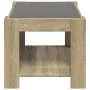 Wohnzimmertisch und LED-Beleuchtung aus Sonoma-Eichenfurnierholz, 73x53x45 cm. von , Couchtisch - Ref: Foro24-847548, Preis: ...