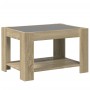 Mesa de centro y LED madera ingeniería roble Sonoma 73x53x45 cm de , Mesas de centro - Ref: Foro24-847548, Precio: 105,57 €