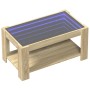 Mesa de centro y LED madera ingeniería roble Sonoma 93x53x45 cm de , Mesas de centro - Ref: Foro24-847555, Precio: 130,27 €, ...