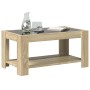 Mesa de centro y LED madera ingeniería roble Sonoma 93x53x45 cm de , Mesas de centro - Ref: Foro24-847555, Precio: 130,27 €, ...