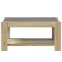 Mesa de centro y LED madera ingeniería roble Sonoma 93x53x45 cm de , Mesas de centro - Ref: Foro24-847555, Precio: 130,27 €, ...