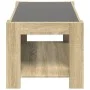 Center table and LED engineered wood Sonoma oak 93x53x45 cm by , Coffee table - Ref: Foro24-847555, Price: 129,03 €, Discount: %