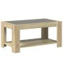 Center table and LED engineered wood Sonoma oak 93x53x45 cm by , Coffee table - Ref: Foro24-847555, Price: 129,03 €, Discount: %