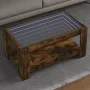 Center table and LED smoked oak engineered wood 93x53x45cm by , Coffee table - Ref: Foro24-847557, Price: 132,24 €, Discount: %