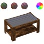 Mitteltisch und LED aus geräucherter Eichen-Ingenieurholz 93x53x45cm von , Couchtisch - Ref: Foro24-847557, Preis: 134,42 €, ...