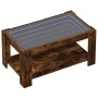 Mitteltisch und LED aus geräucherter Eichen-Ingenieurholz 93x53x45cm von , Couchtisch - Ref: Foro24-847557, Preis: 134,42 €, ...