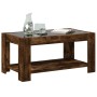 Mitteltisch und LED aus geräucherter Eichen-Ingenieurholz 93x53x45cm von , Couchtisch - Ref: Foro24-847557, Preis: 134,42 €, ...