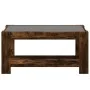 Center table and LED smoked oak engineered wood 93x53x45cm by , Coffee table - Ref: Foro24-847557, Price: 132,24 €, Discount: %