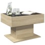 Center table and LED engineered wood Sonoma oak 70x50x45 cm by , Coffee table - Ref: Foro24-847534, Price: 112,58 €, Discount: %