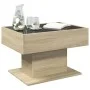 Center table and LED engineered wood Sonoma oak 70x50x45 cm by , Coffee table - Ref: Foro24-847534, Price: 110,97 €, Discount: %