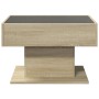 Center table and LED engineered wood Sonoma oak 70x50x45 cm by , Coffee table - Ref: Foro24-847534, Price: 112,58 €, Discount: %