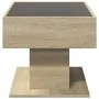 Center table and LED engineered wood Sonoma oak 70x50x45 cm by , Coffee table - Ref: Foro24-847534, Price: 110,97 €, Discount: %