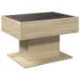 Center table and LED engineered wood Sonoma oak 70x50x45 cm by , Coffee table - Ref: Foro24-847534, Price: 112,58 €, Discount: %