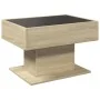Center table and LED engineered wood Sonoma oak 70x50x45 cm by , Coffee table - Ref: Foro24-847534, Price: 110,97 €, Discount: %