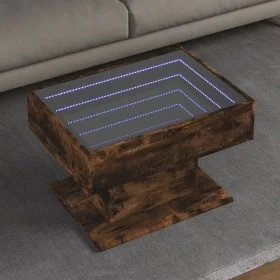 Center table and LED smoked oak engineered wood 70x50x45cm by , Coffee table - Ref: Foro24-847536, Price: 118,36 €, Discount: %