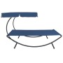 Gartenliege mit blauer Markise von vidaXL, Liegen - Ref: Foro24-313527, Preis: 96,96 €, Rabatt: %