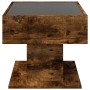 Mitteltisch und LED aus geräucherter Eichen-Ingenieurholz 70x50x45cm. von , Couchtisch - Ref: Foro24-847536, Preis: 120,23 €,...