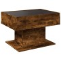 Center table and LED smoked oak engineered wood 70x50x45cm by , Coffee table - Ref: Foro24-847536, Price: 120,23 €, Discount: %