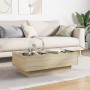 Center table and LED engineered oak wood Sonoma 90x50x30 cm by , Coffee table - Ref: Foro24-847520, Price: 118,50 €, Discount: %