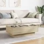 Couchtisch und LED-Beleuchtung aus Sonoma-Eichenfurnierholz, 90x50x30 cm. von , Couchtisch - Ref: Foro24-847520, Preis: 116,8...
