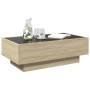 Center table and LED engineered oak wood Sonoma 90x50x30 cm by , Coffee table - Ref: Foro24-847520, Price: 118,50 €, Discount: %