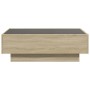 Center table and LED engineered oak wood Sonoma 90x50x30 cm by , Coffee table - Ref: Foro24-847520, Price: 118,50 €, Discount: %