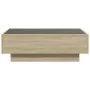 Mesa de centro y LED madera ingeniería roble Sonoma 90x50x30 cm de , Mesas de centro - Ref: Foro24-847520, Precio: 116,84 €, ...