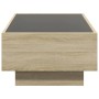 Center table and LED engineered oak wood Sonoma 90x50x30 cm by , Coffee table - Ref: Foro24-847520, Price: 118,50 €, Discount: %