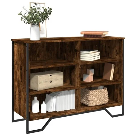 Engineered wood smoked oak sideboard 101x35.5x74.5 cm by , Sideboards - Ref: Foro24-848556, Price: 69,84 €, Discount: %