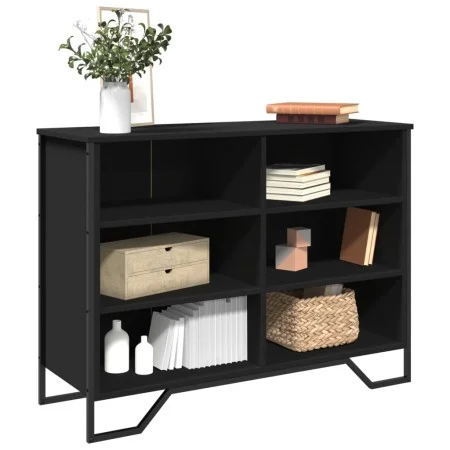 Engineered wood black sideboard 101x35.5x74.5 cm by , Sideboards - Ref: Foro24-848554, Price: 72,13 €, Discount: %
