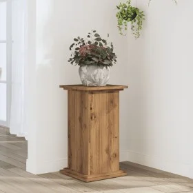 Engineered oak wood plant stands, artisanal, 33x33x60 cm by , Pot stands - Ref: Foro24-852968, Price: 49,60 €, Discount: %