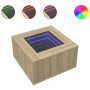 Center table and LED engineered oak wood Sonoma 60x60x40 cm by , Coffee table - Ref: Foro24-847569, Price: 110,29 €, Discount: %
