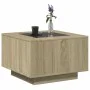 Center table and LED engineered oak wood Sonoma 60x60x40 cm by , Coffee table - Ref: Foro24-847569, Price: 109,07 €, Discount: %