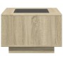 Center table and LED engineered oak wood Sonoma 60x60x40 cm by , Coffee table - Ref: Foro24-847569, Price: 110,29 €, Discount: %