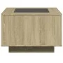 Center table and LED engineered oak wood Sonoma 60x60x40 cm by , Coffee table - Ref: Foro24-847569, Price: 109,07 €, Discount: %