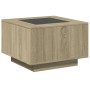 Center table and LED engineered oak wood Sonoma 60x60x40 cm by , Coffee table - Ref: Foro24-847569, Price: 110,29 €, Discount: %
