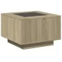 Center table and LED engineered oak wood Sonoma 60x60x40 cm by , Coffee table - Ref: Foro24-847569, Price: 109,07 €, Discount: %