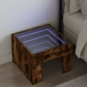 Nachttisch mit Infinity LED in geräucherter Eiche 40x40x30 cm von , Nachttische - Ref: Foro24-3284074, Preis: 57,29 €, Rabatt: %