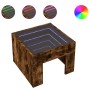 Bedside table with Infinity LED smoked oak 40x40x30 cm by , Nightstands - Ref: Foro24-3284074, Price: 58,20 €, Discount: %
