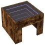 Nachttisch mit Infinity LED in geräucherter Eiche 40x40x30 cm von , Nachttische - Ref: Foro24-3284074, Preis: 57,29 €, Rabatt: %