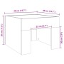 Bedside table with Infinity LED smoked oak 40x40x30 cm by , Nightstands - Ref: Foro24-3284074, Price: 58,20 €, Discount: %