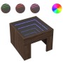 Bedside table with Infinity LED brown oak 40x40x30 cm by , Nightstands - Ref: Foro24-3284076, Price: 57,66 €, Discount: %