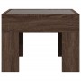 Bedside table with Infinity LED brown oak 40x40x30 cm by , Nightstands - Ref: Foro24-3284076, Price: 57,66 €, Discount: %