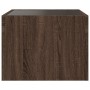 Bedside table with Infinity LED brown oak 40x40x30 cm by , Nightstands - Ref: Foro24-3284076, Price: 57,66 €, Discount: %